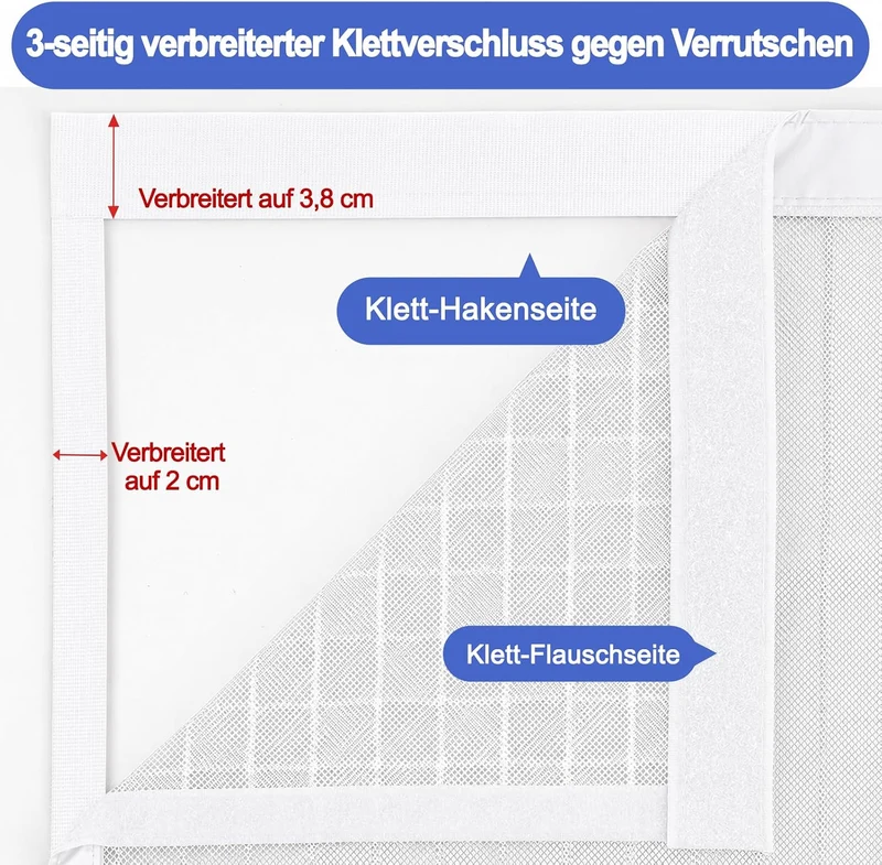 Fliegengitter Balkontür Magnet, Fliegengitter Tür 90x200cm, Weiss Weiss 90*200, Weiss 90*200