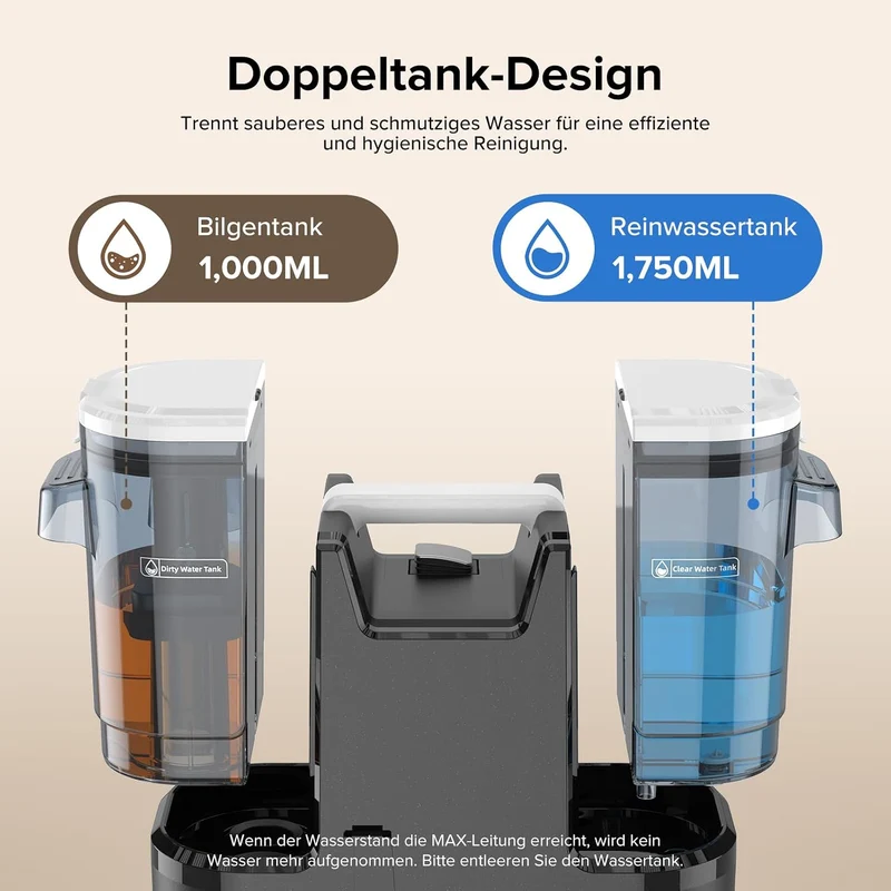 Nasssauger Polsterreiniger Gerät | 600 W Polsterreiniger mit 22.000 Pa Saugleistung | Teppichreinige