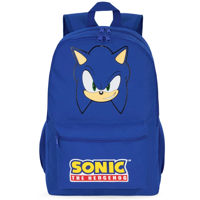 Get Trend Sonic The Hedgehog Schulrucksack Jungen, 46cm, Verstellbarer Reisetasche, Gepolsterte Gros