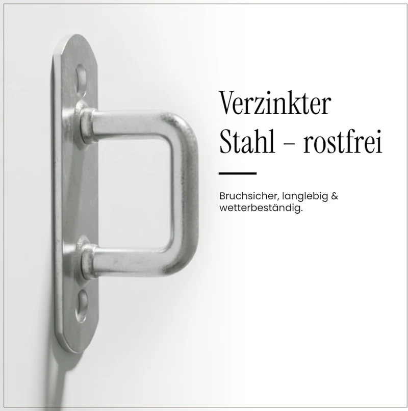 EnB Riemenkrampe 15x34 mm – 20 Stück verzinkte Planenhaken Made in Germany – extrem widerstandsfähig