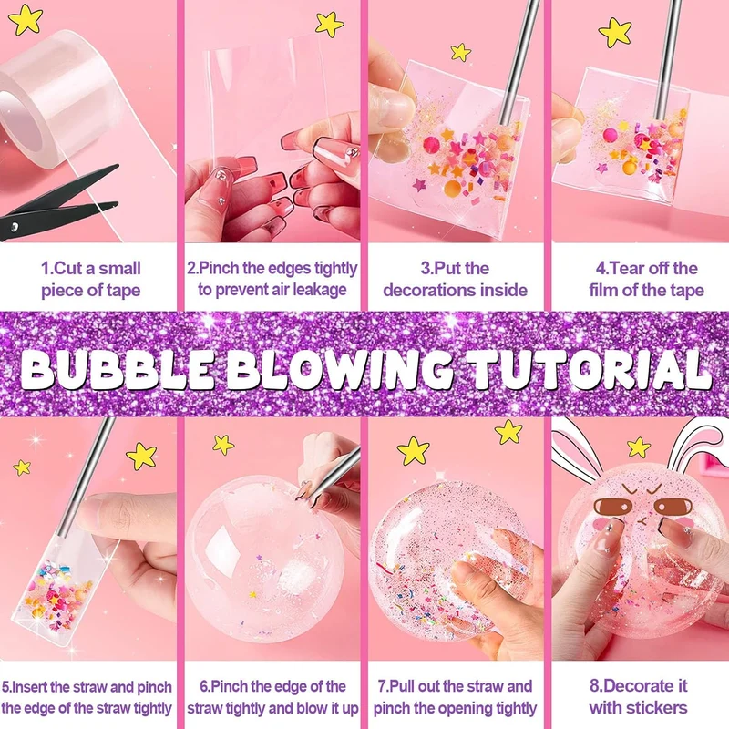 vamei Nano Tape Bubbles Set Bastelkoffer Bastelset Kinder Pro, Pro