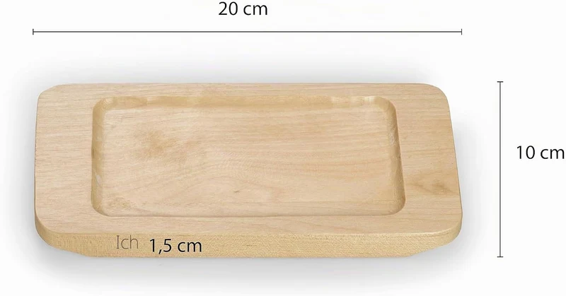 ECHTWERK Servierschale aus Gusseisen, Servierschälchen, Mini Auflaufform mit Servierbrett, Bereits e