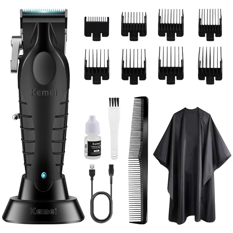 KEMEI Haarschneidemaschine für Herren, professionelle, schnurlose, elektrische Friseurschneidemaschi