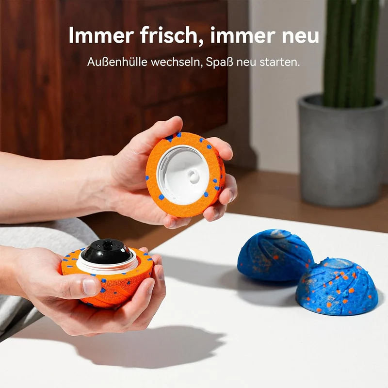 Cheerble Wicked Ball AIR - Interaktiver Hundeball mit 3 Spielmodi, Blau, Blau