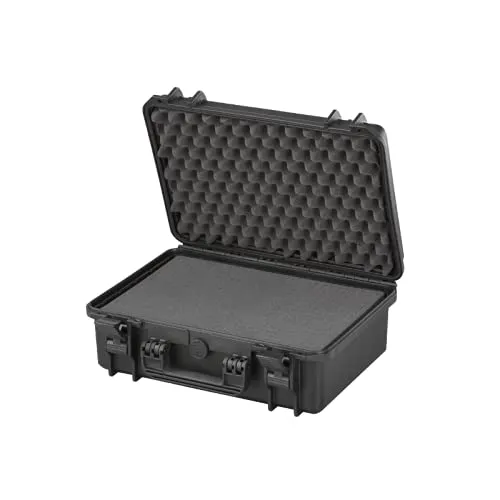 TOMcase Outdoor Schutzkoffer wasserdicht 47x37x18 cm - Hardcase Koffer IP67 Schwarz, Schwarz
