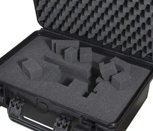 TOMcase Outdoor Schutzkoffer wasserdicht 47x37x18 cm - Hardcase Koffer IP67 Schwarz, Schwarz