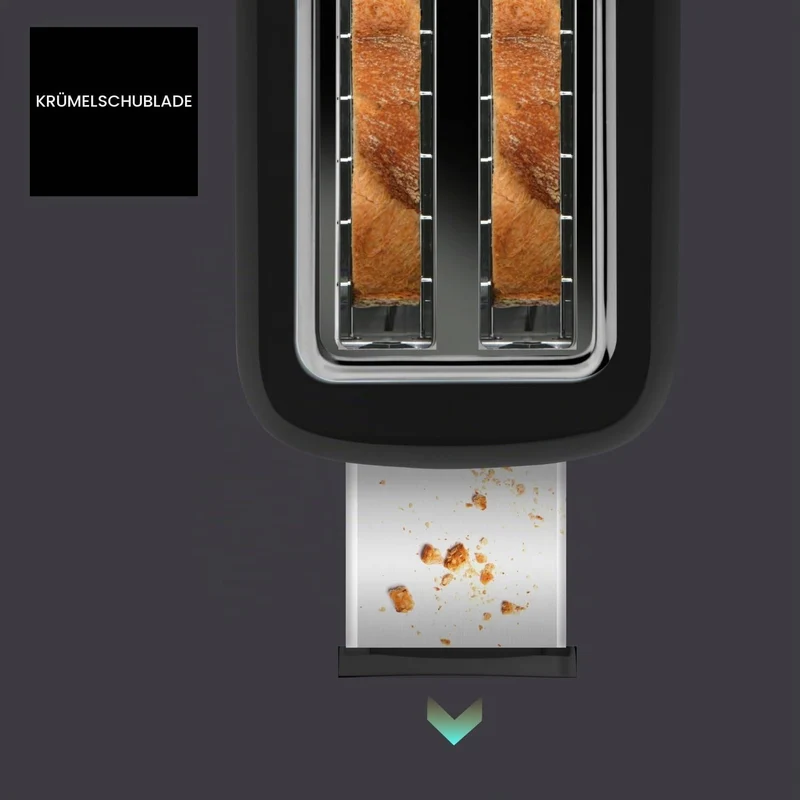 Taurus Amazing TO3000 - Brotröster 1450W, 2 extra lange und extra breite Schlitze, 6 Toaststufen, 3