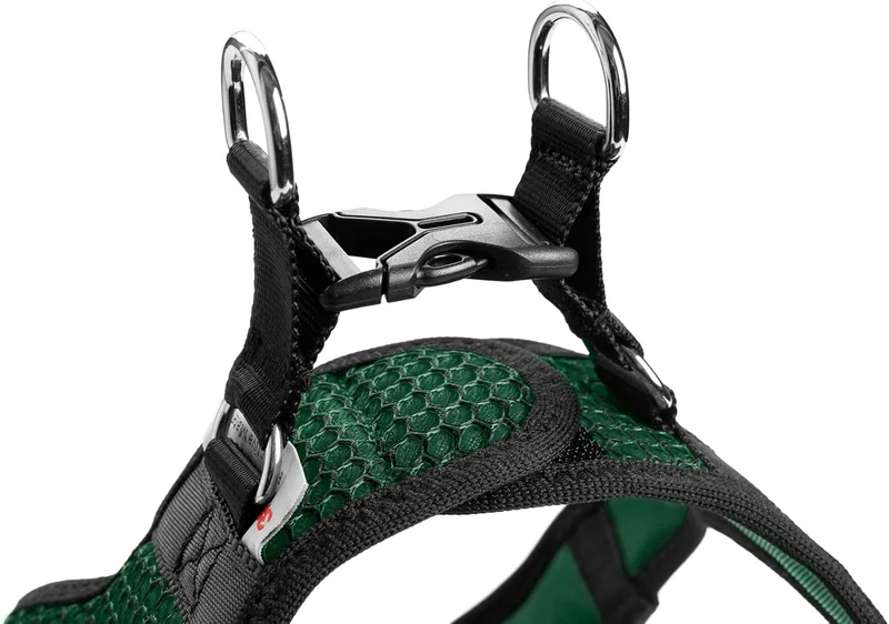 HUNTER Hundegeschirr Hilo Comfort, Farbe: dunkelgrün, Easy Step-In Geschirr für kleine bis mittlere