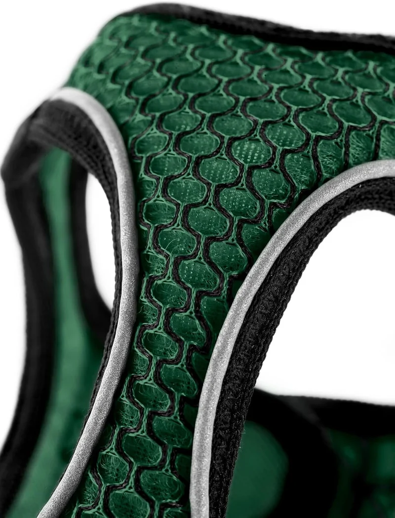HUNTER Hundegeschirr Hilo Comfort, Farbe: dunkelgrün, Easy Step-In Geschirr für kleine bis mittlere