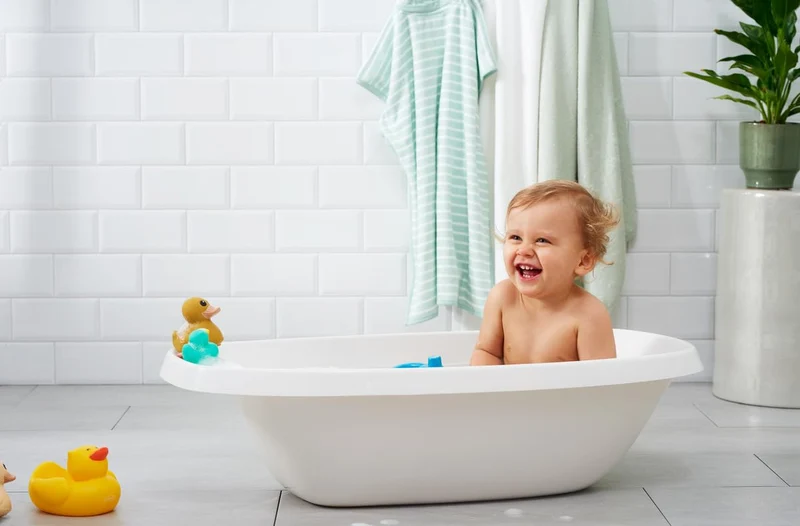Orthex Badewanne 50 L mit Stöpsel | Weiss | Babywanne | BPA-frei | 10 Jahre Garantie | L90 x B47 x H