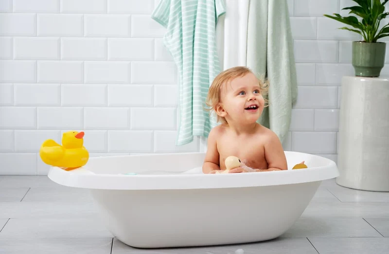 Orthex Badewanne 50 L mit Stöpsel | Weiss | Babywanne | BPA-frei | 10 Jahre Garantie | L90 x B47 x H