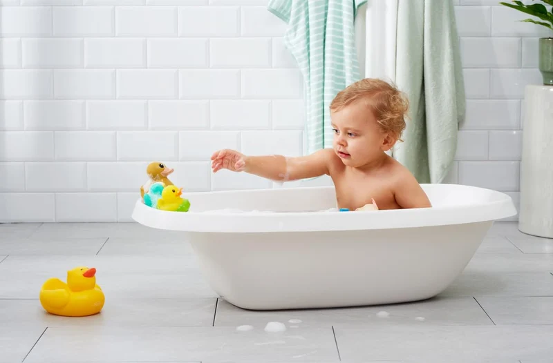 Orthex Badewanne 50 L mit Stöpsel | Weiss | Babywanne | BPA-frei | 10 Jahre Garantie | L90 x B47 x H