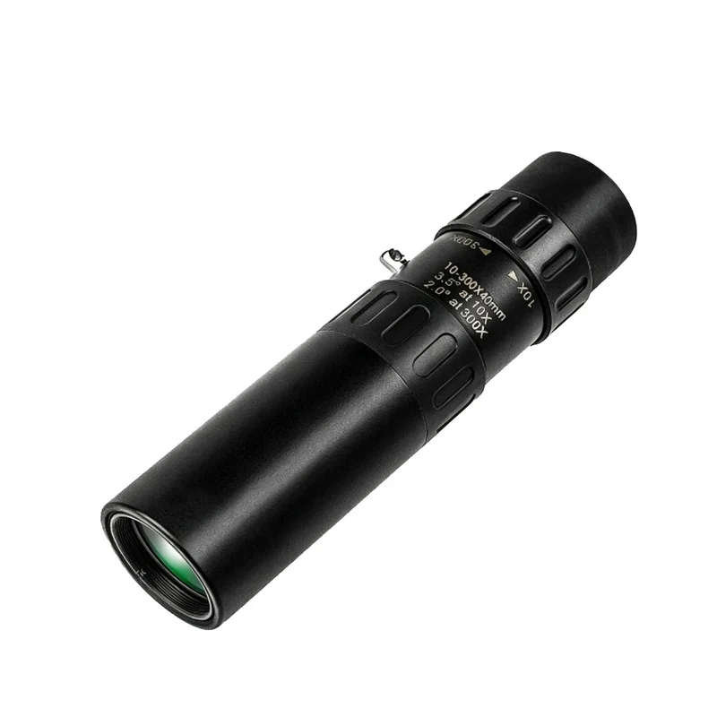 Zoom Monokular Fernglas, 10-300x40mm, Hochvergrösserung HD, Mini-Teleskop für Outdoor, Vogelbeobacht
