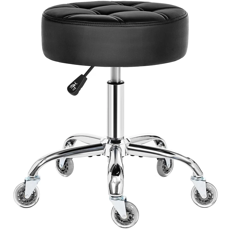 BEWISHOME Rollhocker mit Rollen,Verstellbarer Hocker für hohe Belastungen bis 200 kg,360° Drehhocker
