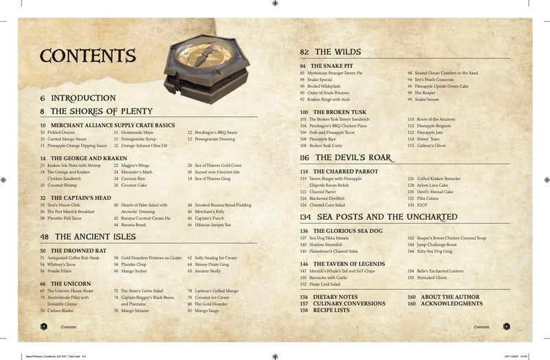 Sea of Thieves: The Cookbook: Over 80 Delicious Recipes for Fish, Meat, Vegan & Vegetarian Dishes, P