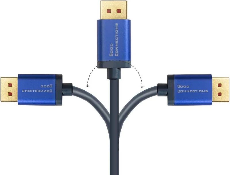Good Connections® SmartFLEX DisplayPort 1.4 an HDMI 2.0 Kabel - 4K UHD @60Hz RGB / 4:4:4 - KUPFERLEI