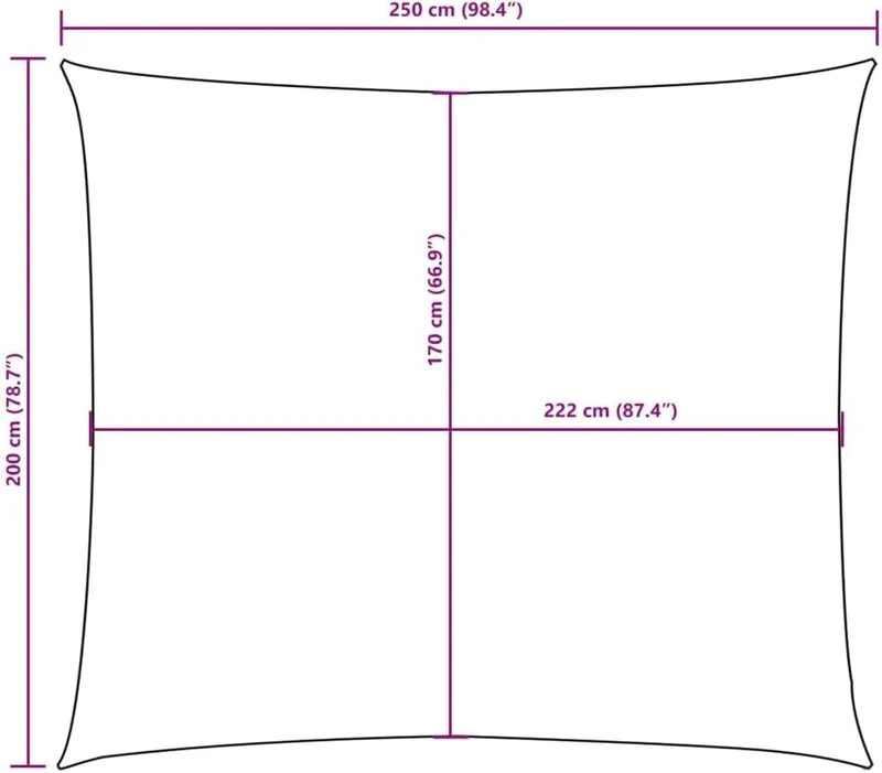 vidaXL Sonnensegel Oxford-Gewebe Rechteckig 2x2,5 m Braun Braun 2 x 2.5 m, Braun 2 x 2.5 m