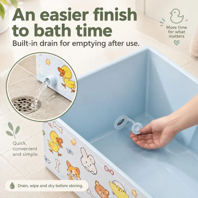 Babybadewanne Faltbar, Tragbare Baby Badewanne für Neugeborene und Kleinkinder 0–3 Jahre, Platzspare