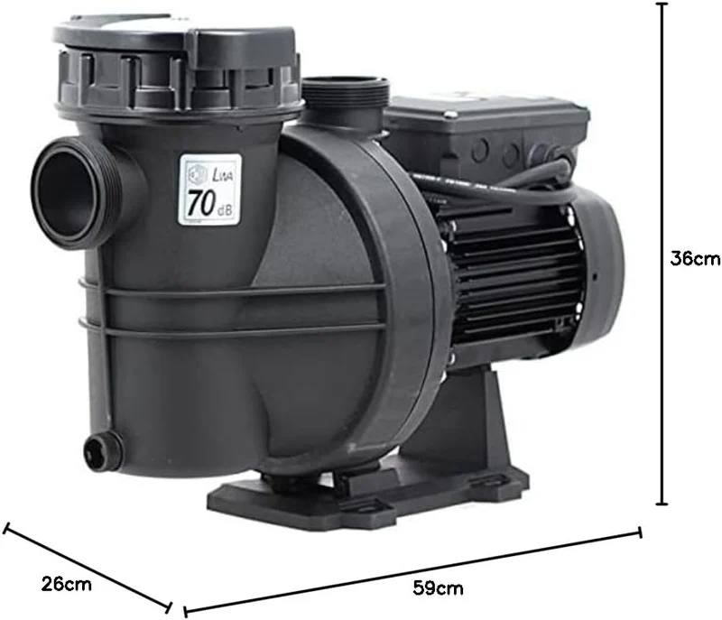 SPA Schwimmbadpumpe NOX 75 15M, schwarz