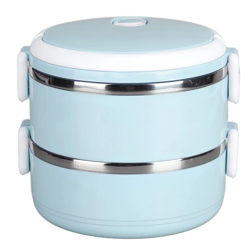 Bento Box aus Edelstahl 304. Stapelbare,Thermo Lunchbox, Isolierte Brotdose Kinder, Runde Lunchbehäl