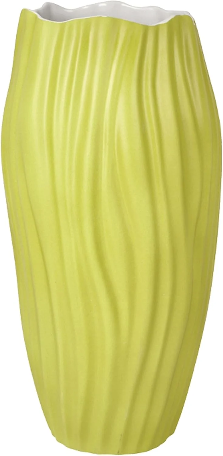Goebel Vase Spirulina Colori in der Farbe Hellgrün, aus Biskuit-Porzellan hergestellt, Masse: 15,5 x