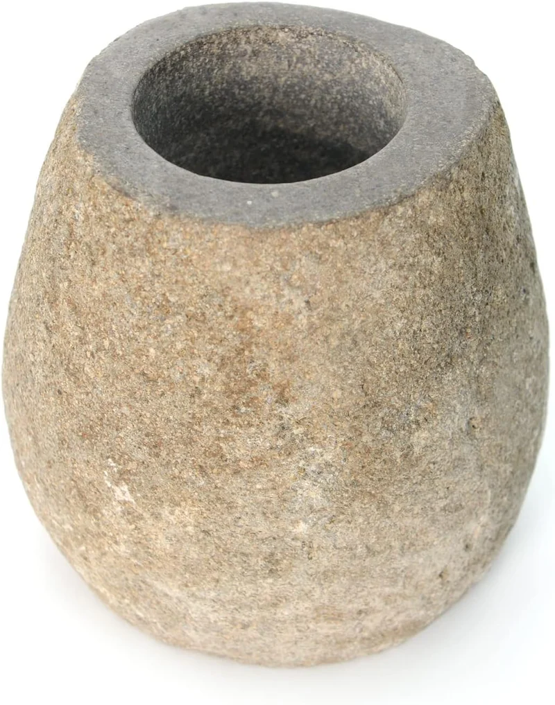 wohnfreuden Flussstein Toilettenbürstenhalter ca. 19 cm Unikat Bad Gäste WC Bürste Zubehör Garnitur