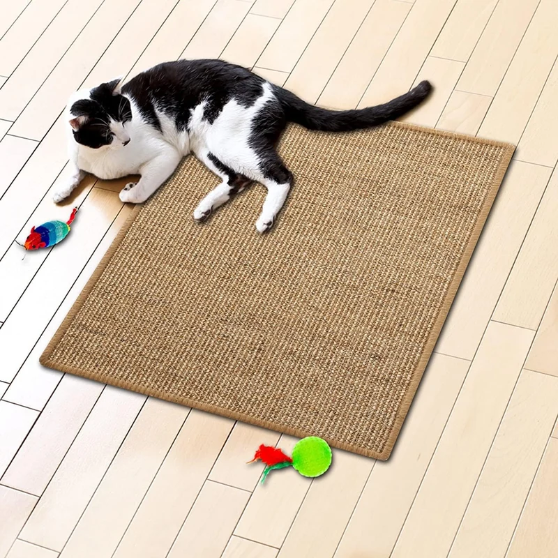 casa pura Katzen Kratzmatte aus Natur Sisal Kratzteppich Kratzmöglichkeiten für Katzen Kratzmöbel fü