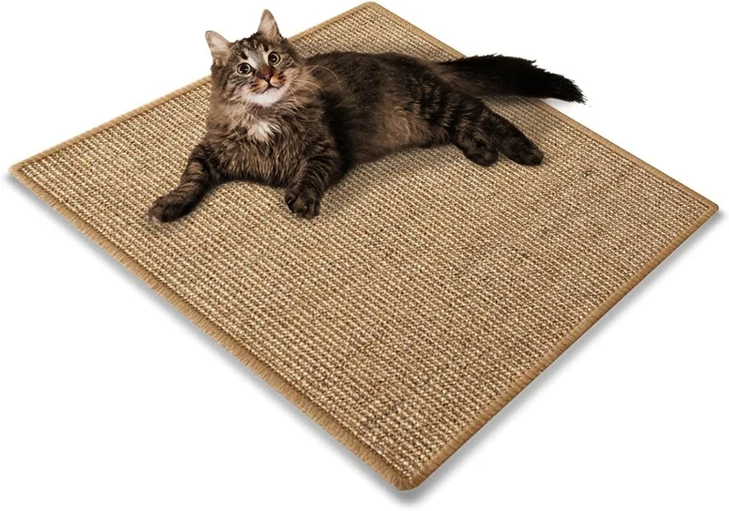 casa pura Katzen Kratzmatte aus Natur Sisal Kratzteppich Kratzmöglichkeiten für Katzen Kratzmöbel fü