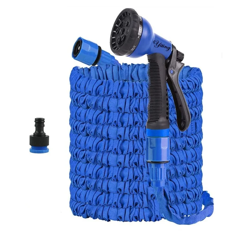 Yiting Gartenschlauch Flexibel 7.5m/15m/30m/37.5m, Wasserschlauch Dehnbar 25ft/50ft/100ft/125ft mit