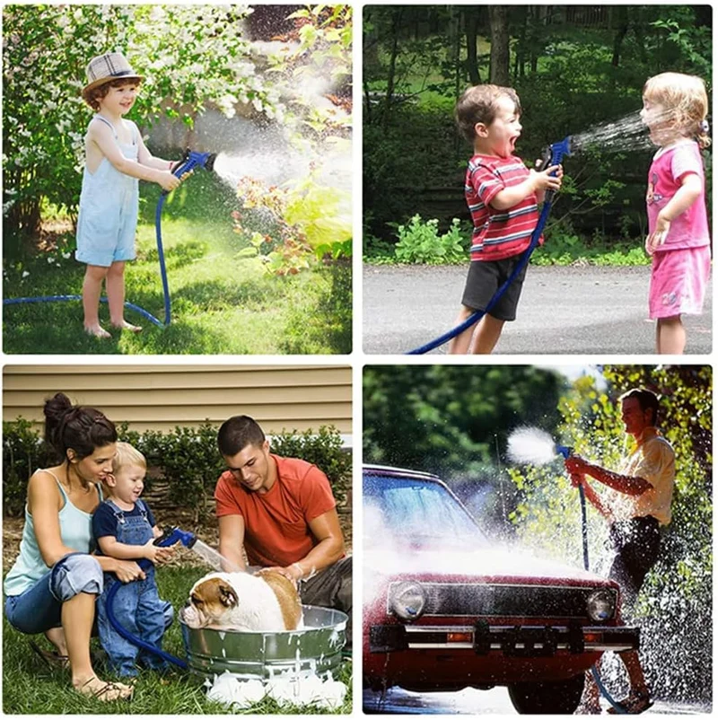 Yiting Gartenschlauch Flexibel 7.5m/15m/30m/37.5m, Wasserschlauch Dehnbar 25ft/50ft/100ft/125ft mit