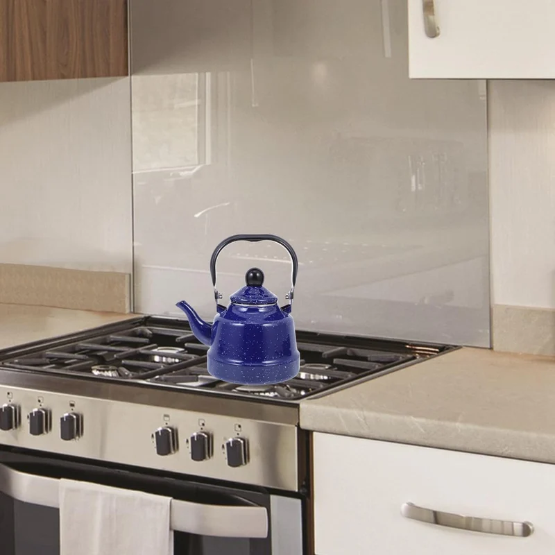 Housoutil Hotel Emaille Pfeifkessel Emaillierter Wasserkessel Metall Kaffeekanne Wasserkocher Teapot