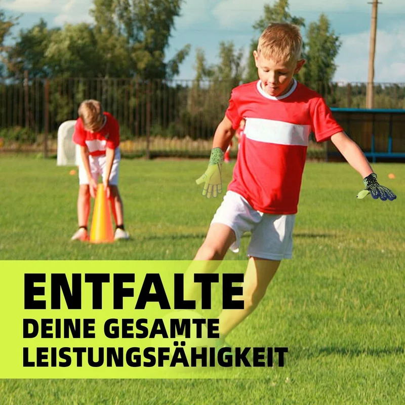 Torwarthandschuhe, Gute Griffigkeit fussball Handschuhe Kinder in den Grössen 6-10,Starker Empfänger
