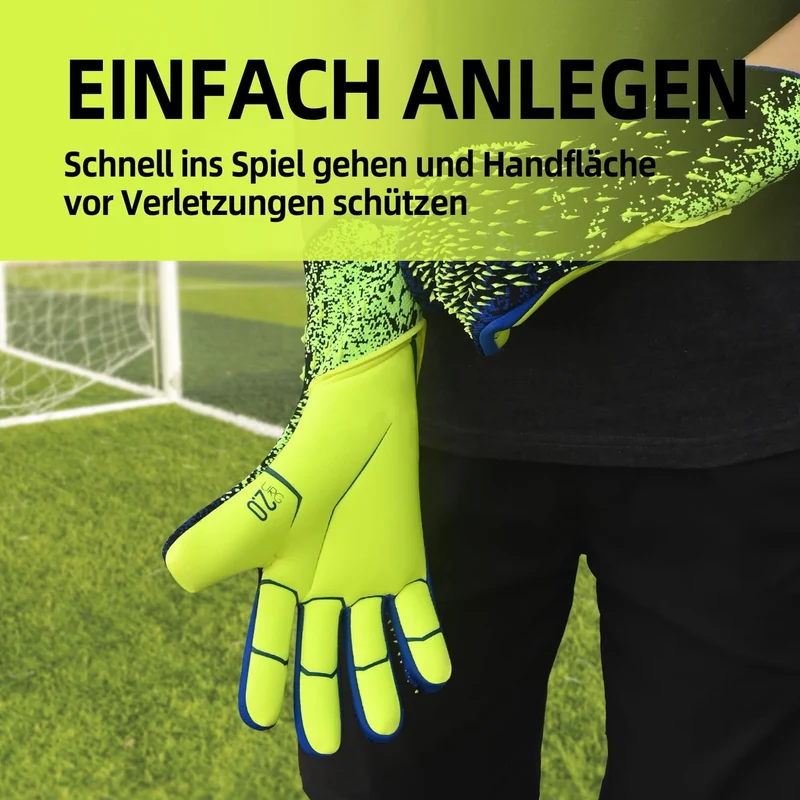 Torwarthandschuhe, Gute Griffigkeit fussball Handschuhe Kinder in den Grössen 6-10,Starker Empfänger