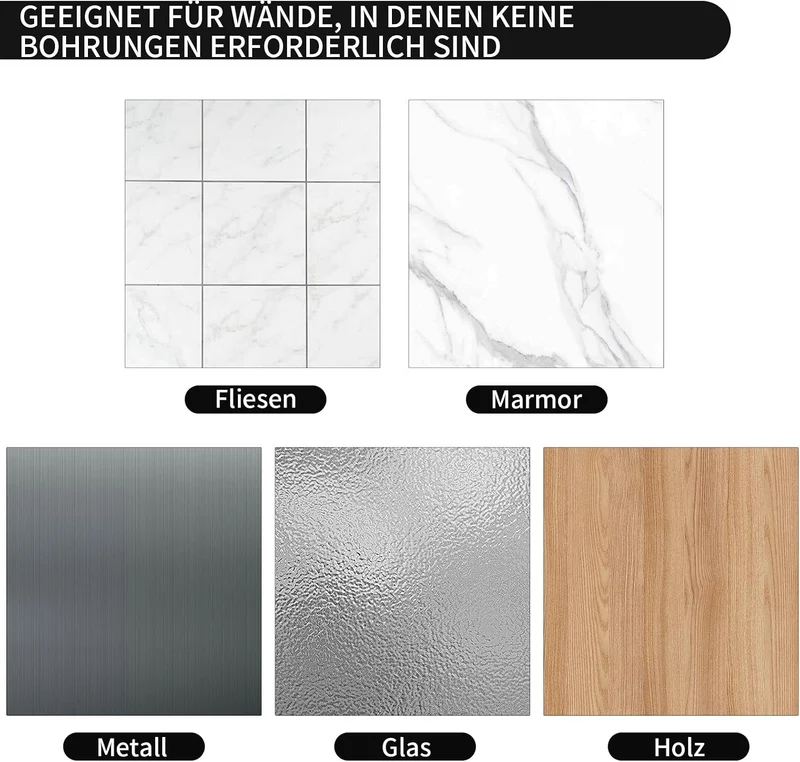 Föhn Halterung mit Ablagefach für Lockenstab, Glätteisen & Föhn Grau - Regular, Grau - Regular
