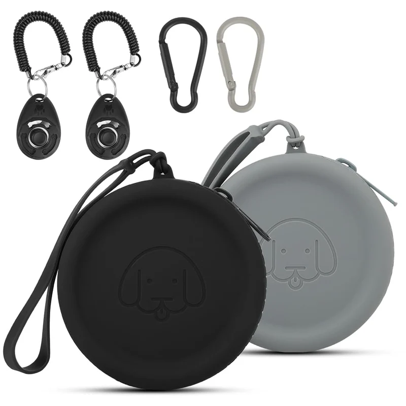 Leckerli-Tasche aus Silikon,2 Stück,Futtertasche für Hundetraining,Hundezubehör,Taschengrösse,leicht
