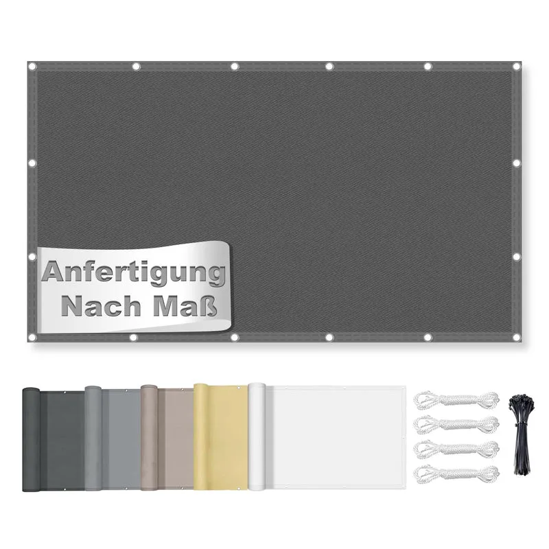 Sonnensegel Wasserdicht Rechteck, Premium Polyester, Viele Längen und Breiten Zur Auswahl mit Ösen u