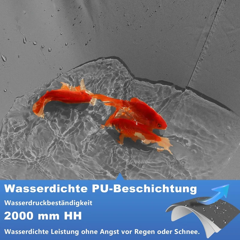 Sonnensegel Wasserdicht Rechteck, Premium Polyester, Viele Längen und Breiten Zur Auswahl mit Ösen u