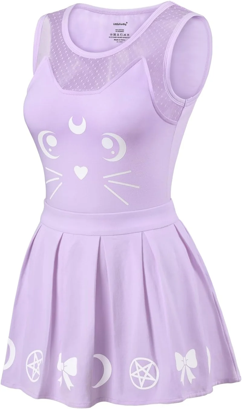 LittleForBig Baumwolle Strampler Onesie Pyjamas Bodysuit - Einteiler Rock Set L Lila, L Lila