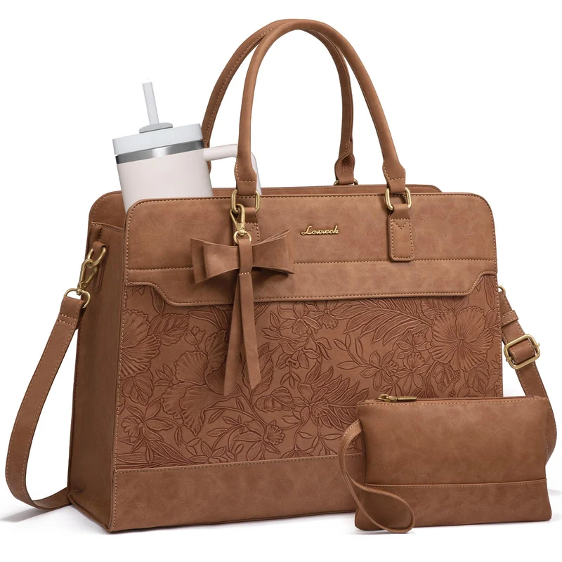 LOVEVOOK Handtasche Damen Gross, 15,6 Zoll Laptoptasche Arbeitstasche Elegant Uni Tasche Schultasche