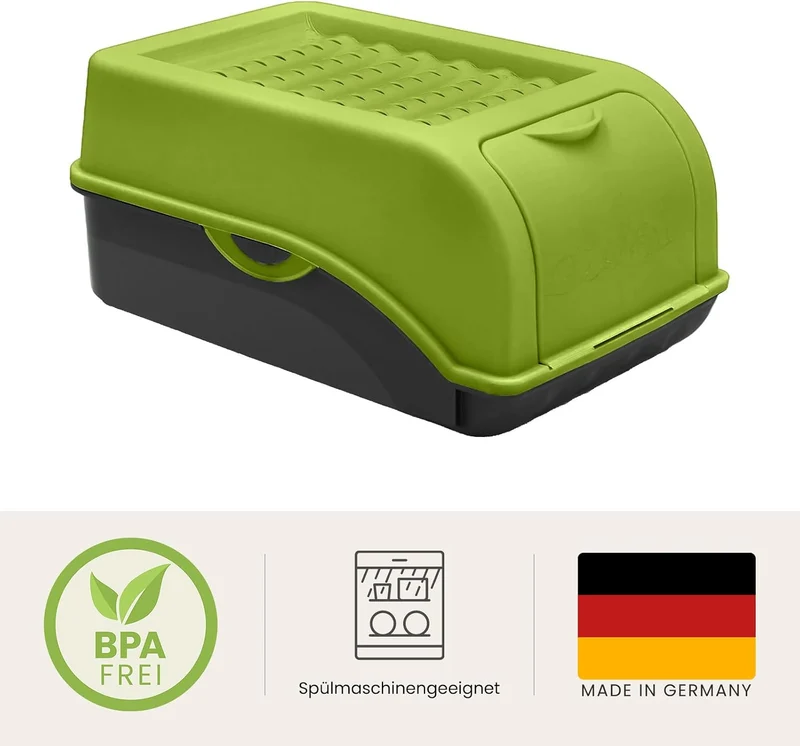 ARTECSIS Kartoffel Aufbewahrungsbox grün I für ca. 2,5 kg Kartoffeln I Kartoffelbox, Zwiebelbox, Gem