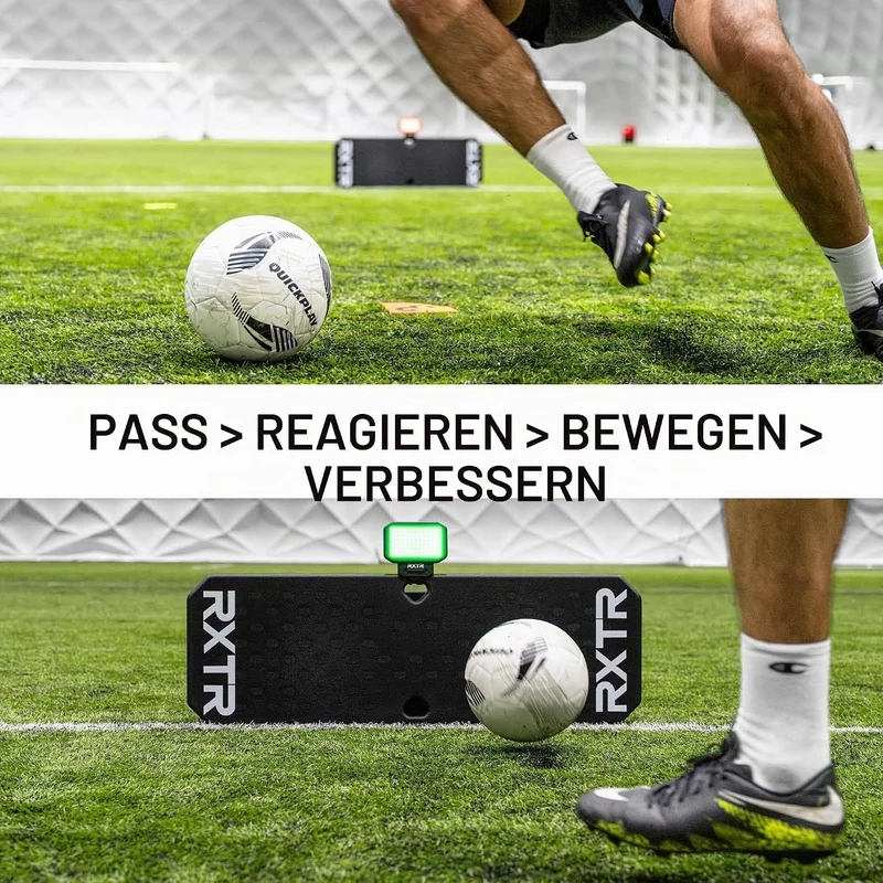 RXTR Reaktionstrainingslicht - Smartes Fussball-Trainingsgerät mit Echtzeit-Scoring, integrierten Bo