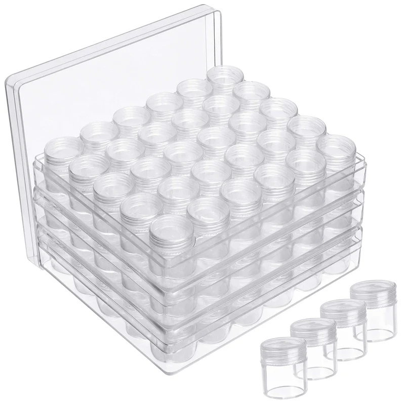 Kurtzy Transparente Kleine Dosen mit Deckel Plastik mit je 30 Creme Dosen (3er Pack) Probendöschen K