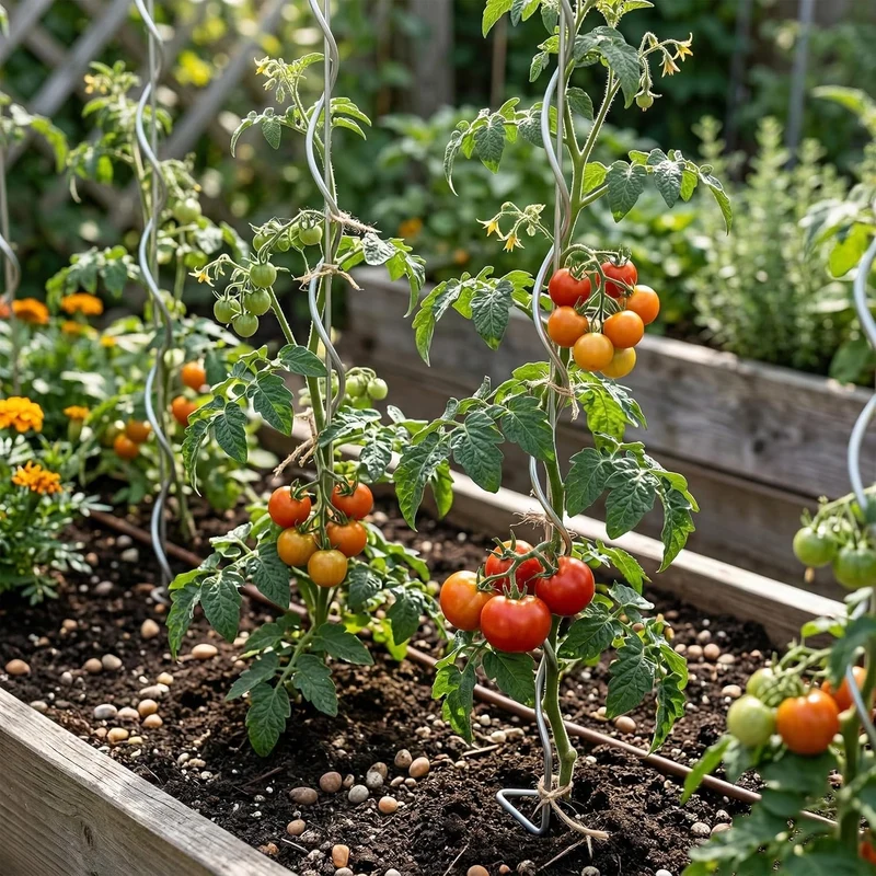 Relaxdays Tomaten Spiralstab, 10er Set, Höhe: 170 cm, Ø 5 mm, verzinktes Metall, Tomatenstäbe, Tomat