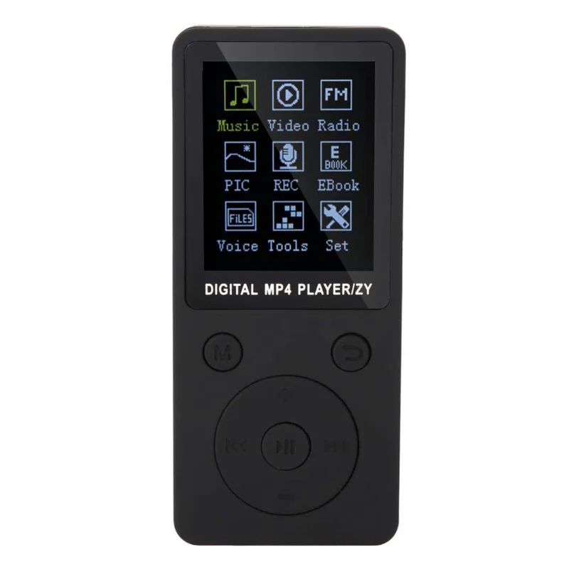 Diyeeni MP4-Player mit Kopfhörer, wiederaufladbarer MP3-Player mit UKW-Radio, Sprachaufzeichnung, Vi