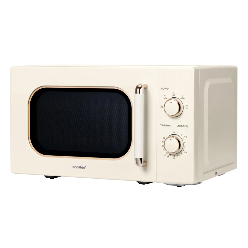 COMFEE CMO-M202NC(CM) Mikrowelle, Vintage, Retro, elegant, mit 5 Leistungsstufen, 700 W, 20 l, Timer