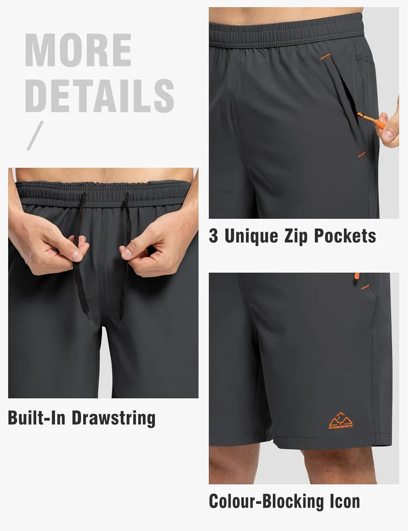 TBMPOY Herren Laufshorts Laufshorts L A1-grau, L A1-grau