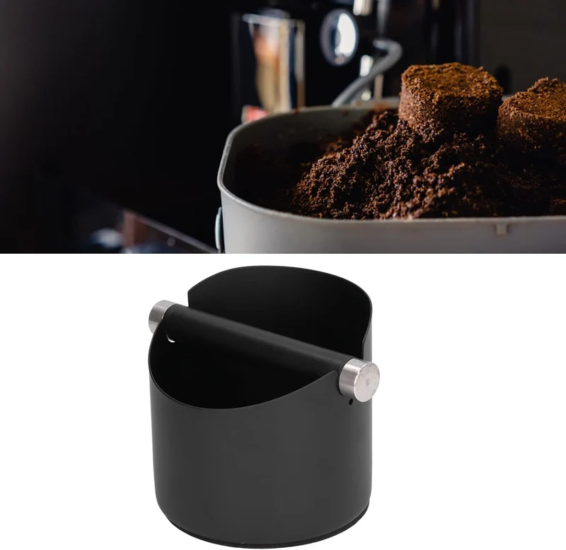 Abklopfbehälter, Abschlagbehälter Siebträger Zubehör Kaffeesatz Eimer Edelstahl Gummi Kaffee Dump Bi