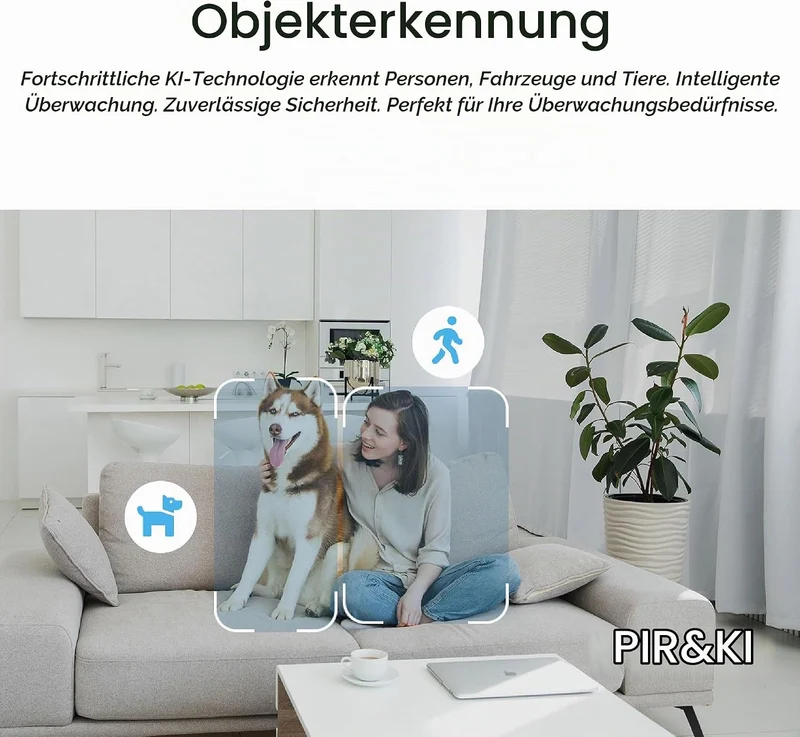 INSTAR IN-8401 2K+ schwarz - LAN/WLAN Überwachungskamera mit KI (AI) - IP Kamera - WPA3-2,4 und 5Ghz
