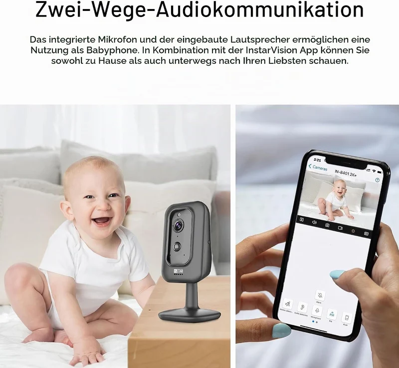 INSTAR IN-8401 2K+ schwarz - LAN/WLAN Überwachungskamera mit KI (AI) - IP Kamera - WPA3-2,4 und 5Ghz