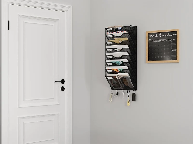 EasyPAG 8 Fächer Metall A4 Zeitschriften Wandhalter Zeitschriftenhalter Wand Aktenablage Dokumentenh